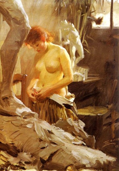 En el estudio de Wikström de Anders Leonard Zorn